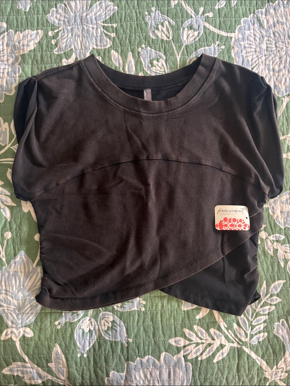 FP Movement by Free People Black Layered Crop Tee